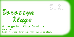 dorottya kluge business card